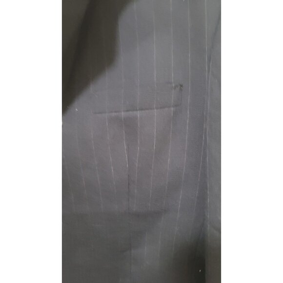 John Clarendon Mens Navy Pinstripe Wool Suit Jacket Size 42L Classic Fit - Picture 12 of 15